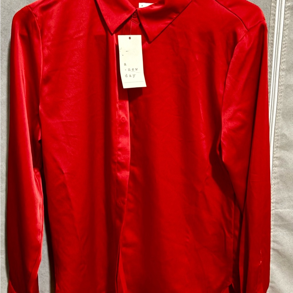 A New Day Women's Red Blouse